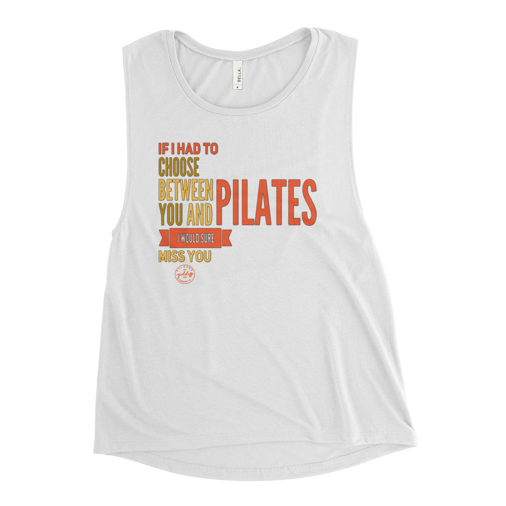 Pilates Keeps Me Balanced! Ladies' Muscle Tank