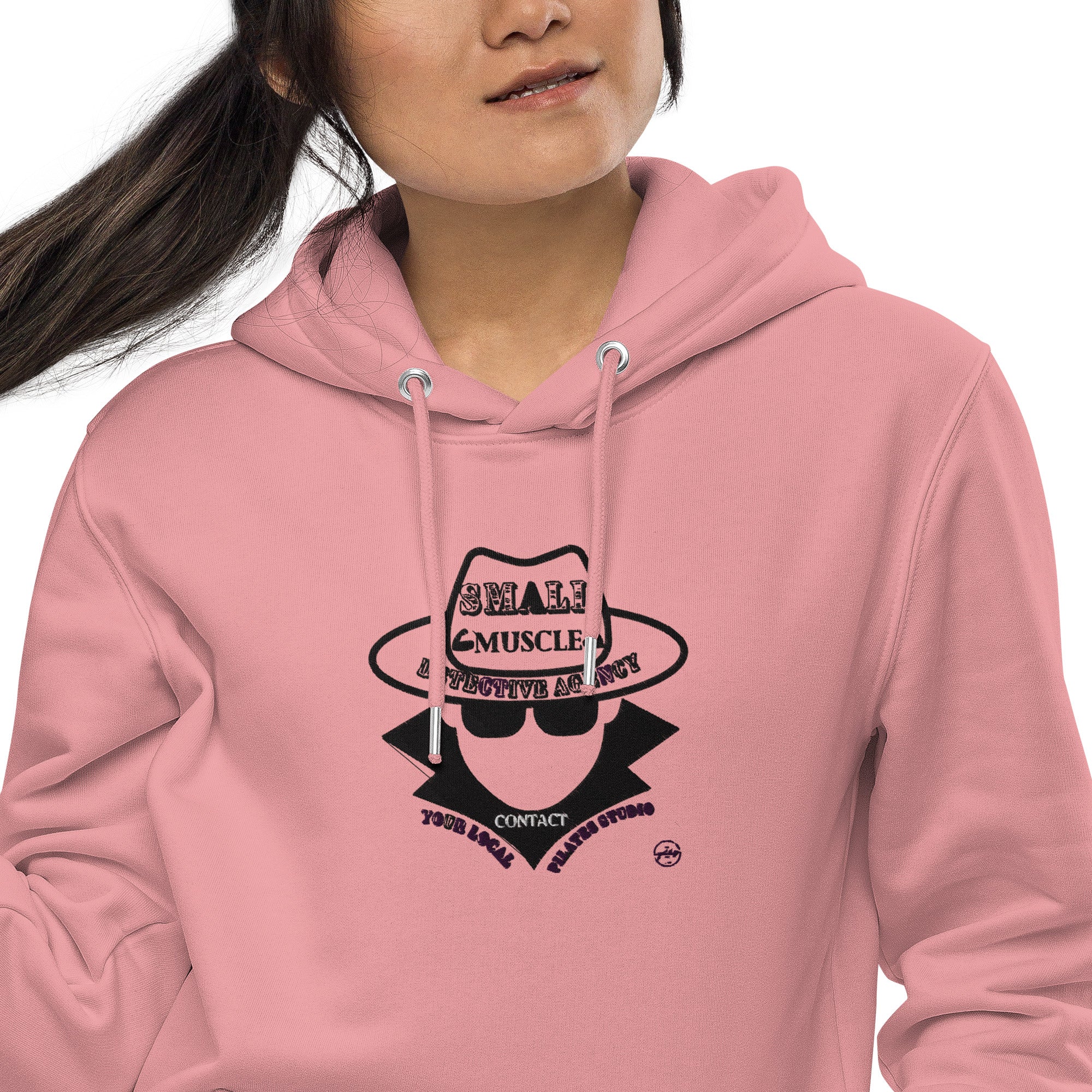 More Pilates Please Embroidered eco raglan hoodie